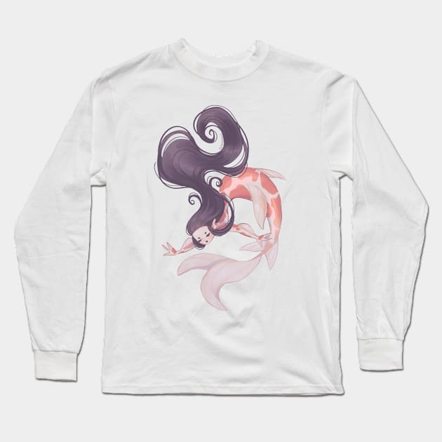 Koi Mermaid Long Sleeve T-Shirt by Anemonaii